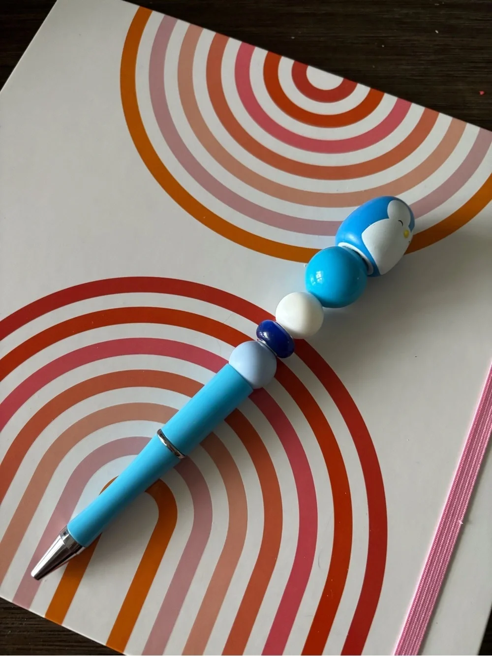 Squishmallows Penguin handmade beaded pen